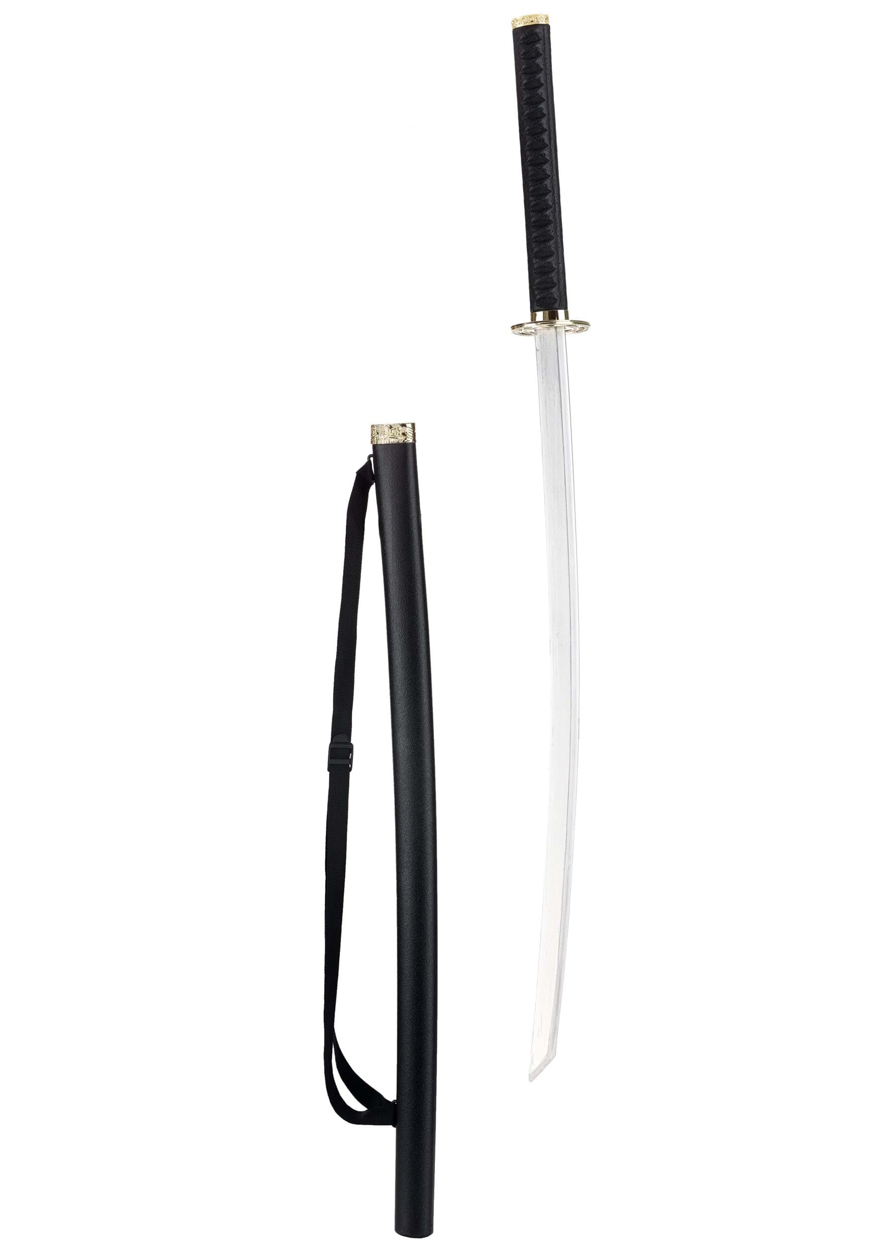 Metallic Katana Ninja Black Sword and Sheath Prop | Ninja